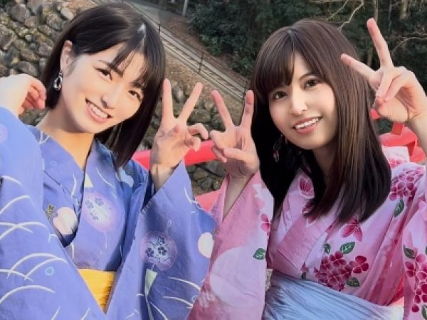 【18歳女子大生2人組と温泉乱交】『初めてでドキドキ…』スレンダー美ボディのJDたちが浴衣姿で肉欲に溺れる！！ハメ撮りで激しく交わり、若さ溢れるエロスが爆発♡